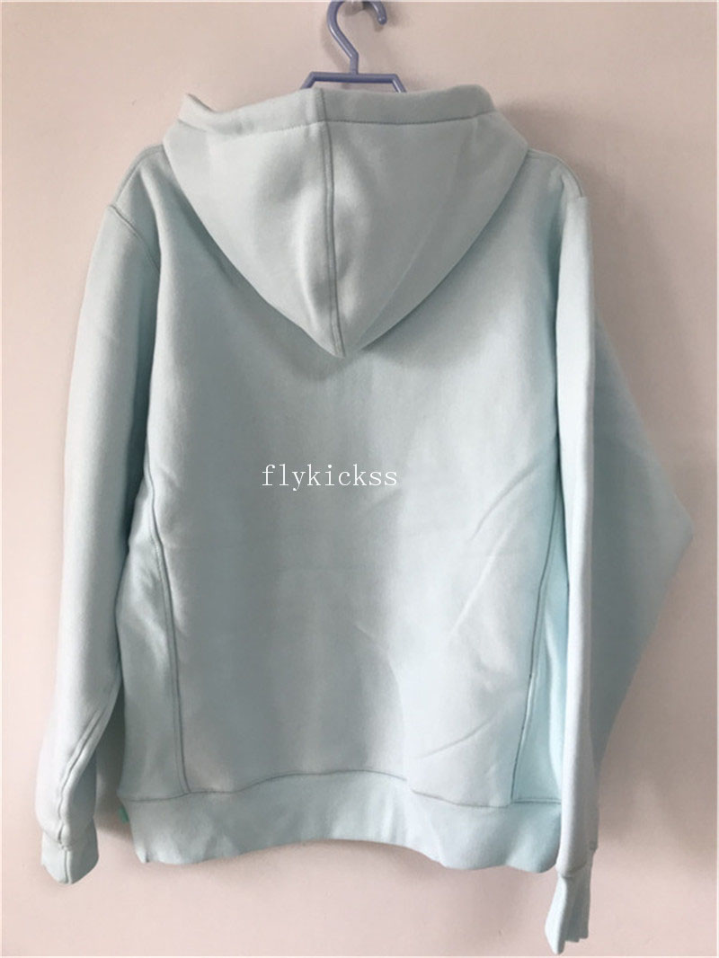 Supreme Ice Blue Hoodie With Yellow Box Logo